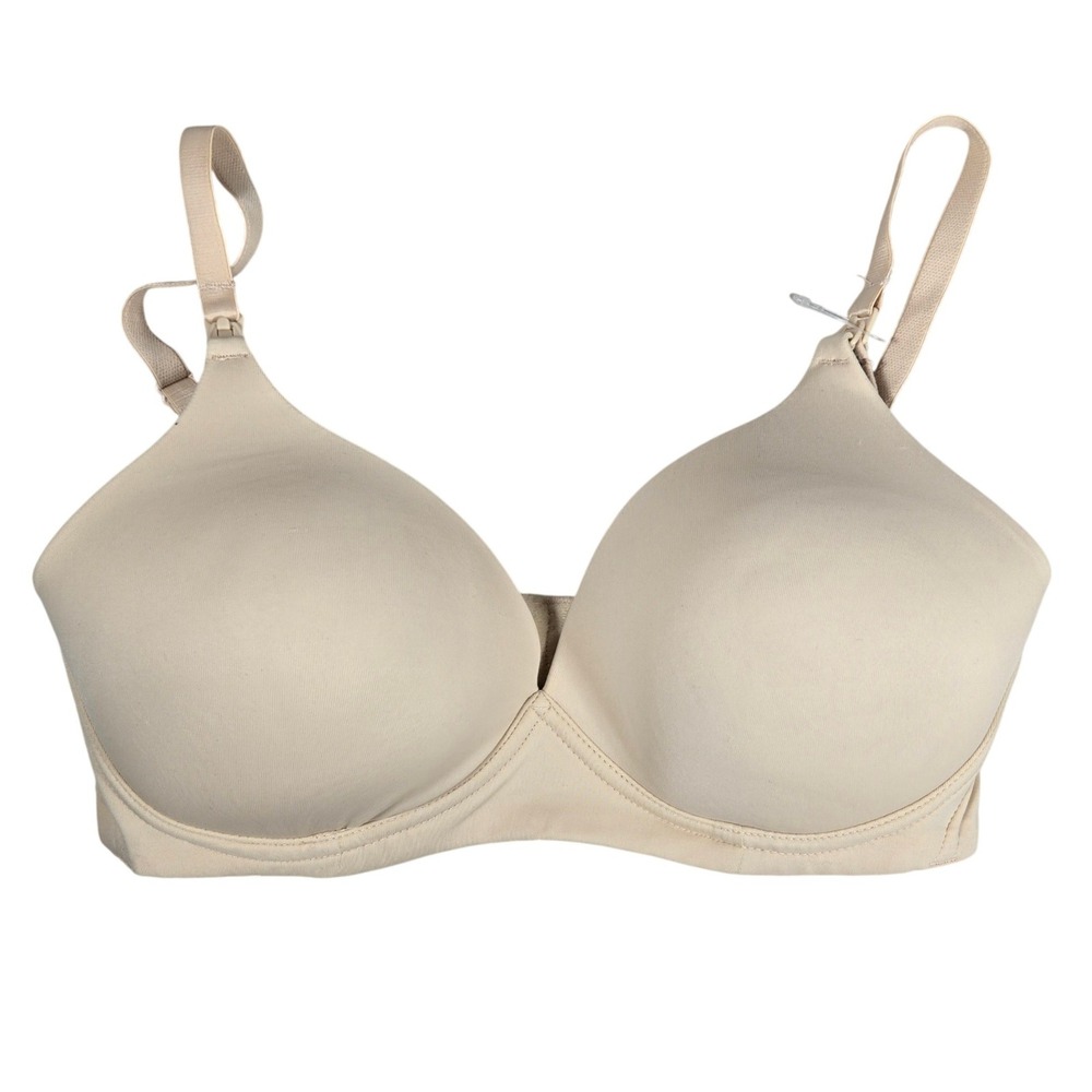 Motherhood Intimates 34D Beige Nursing Bra Style 91929 Maternity Underwire Free